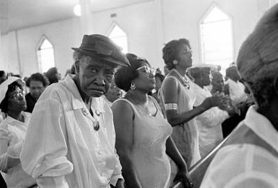 Woman During A House Of Prayer For All People Service In Charlott - Old Photo