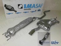 Imasaf Auspuffset Ab Kat für Saab 9-5 Turbo 16V 2.0+2.3 97-09|Flex+Msd+Esd Chrom