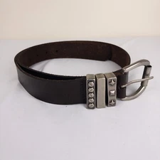 Nine West Belt Mens Large Brown Grunge Rock Vintage American Genuine Leather New