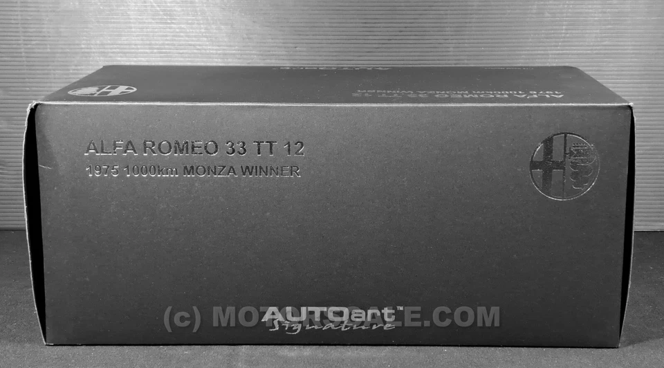 1/18 Alfa Romeo 33 TT 12 #2 1975 Monza winner - AutoArt 87504 Ltd Ed NEW - Imagen 2 de 4