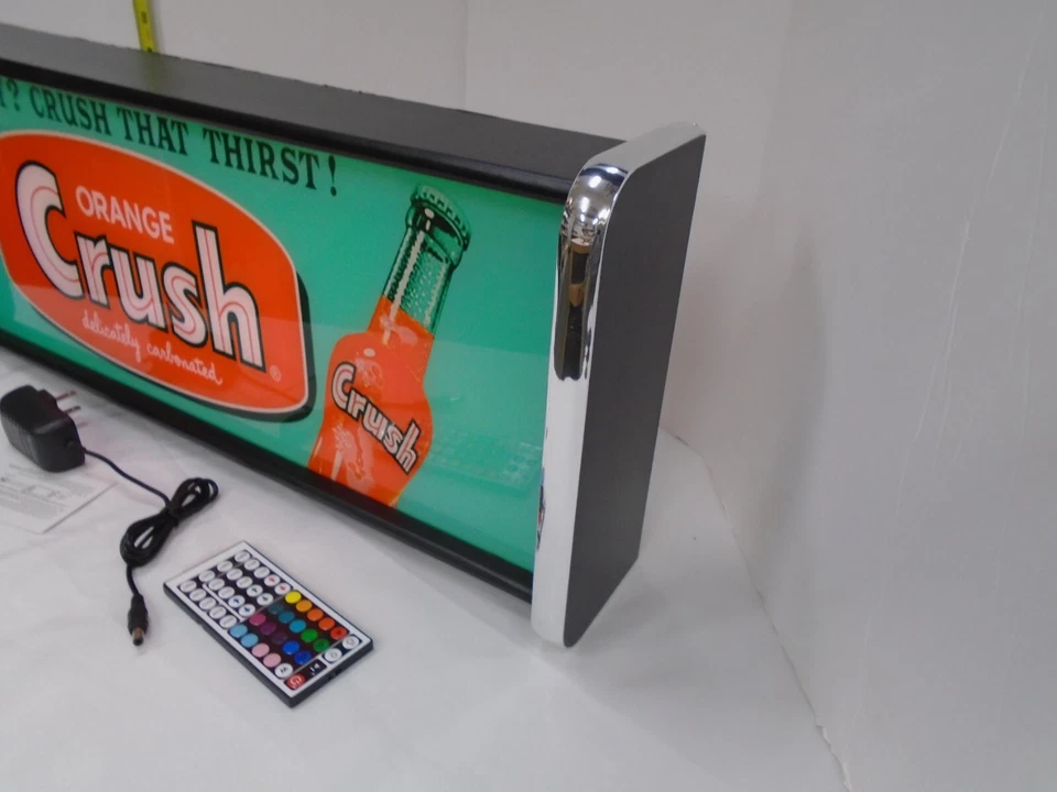 Thirsty Orange Crush LED Display lighted sign lightbox Wall Hanging Light - Image 2 of 4