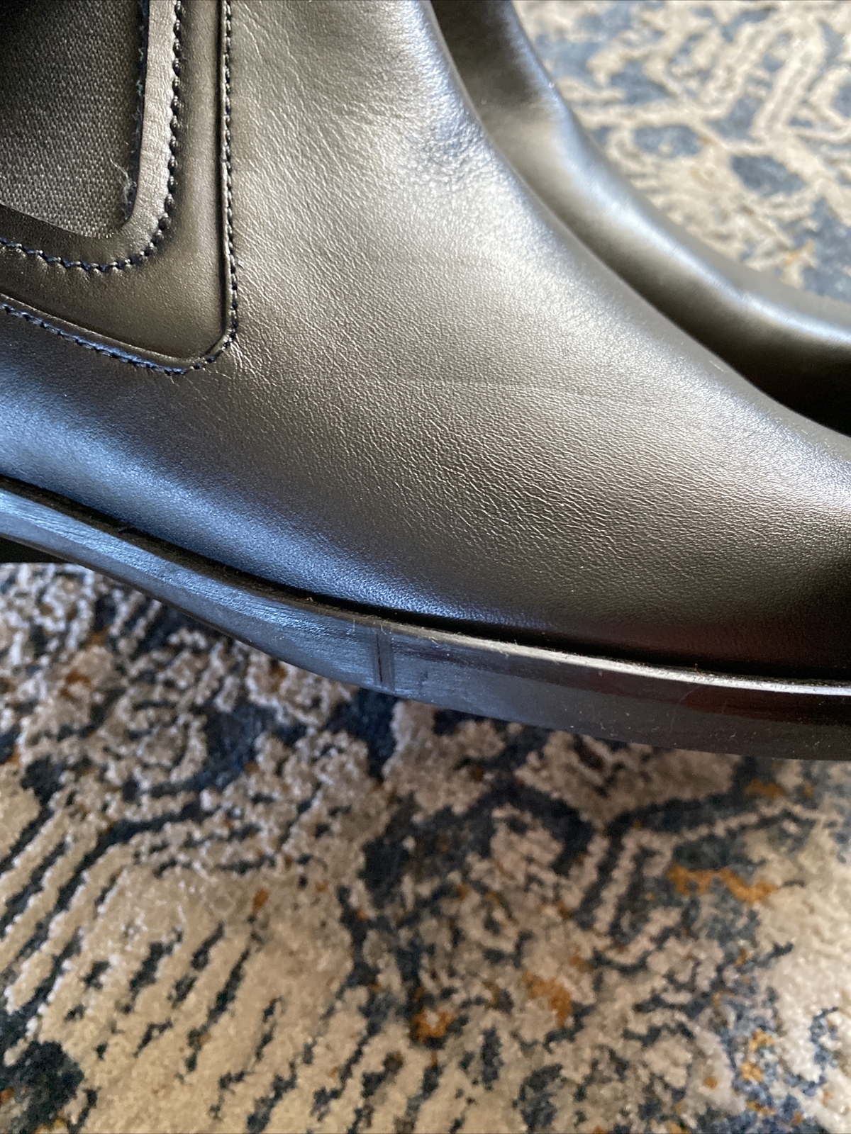 NWT Zara Black Leather Ankle Boots / EU 37 / US 6.5 / Leather, Heel image 6
