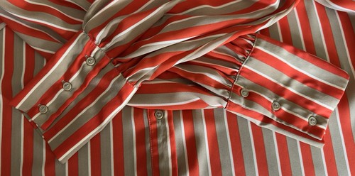 Eva Mendes Striped Collared Long Sleeve Button Up Blouse Women's Sz XL - Picture 6 of 10