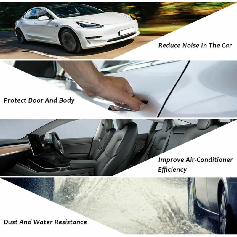 Tiras de sellado de goma para puerta kit de reducción de ruido de viento corriente de clima para Nissan NV200 Foto 4 de 4