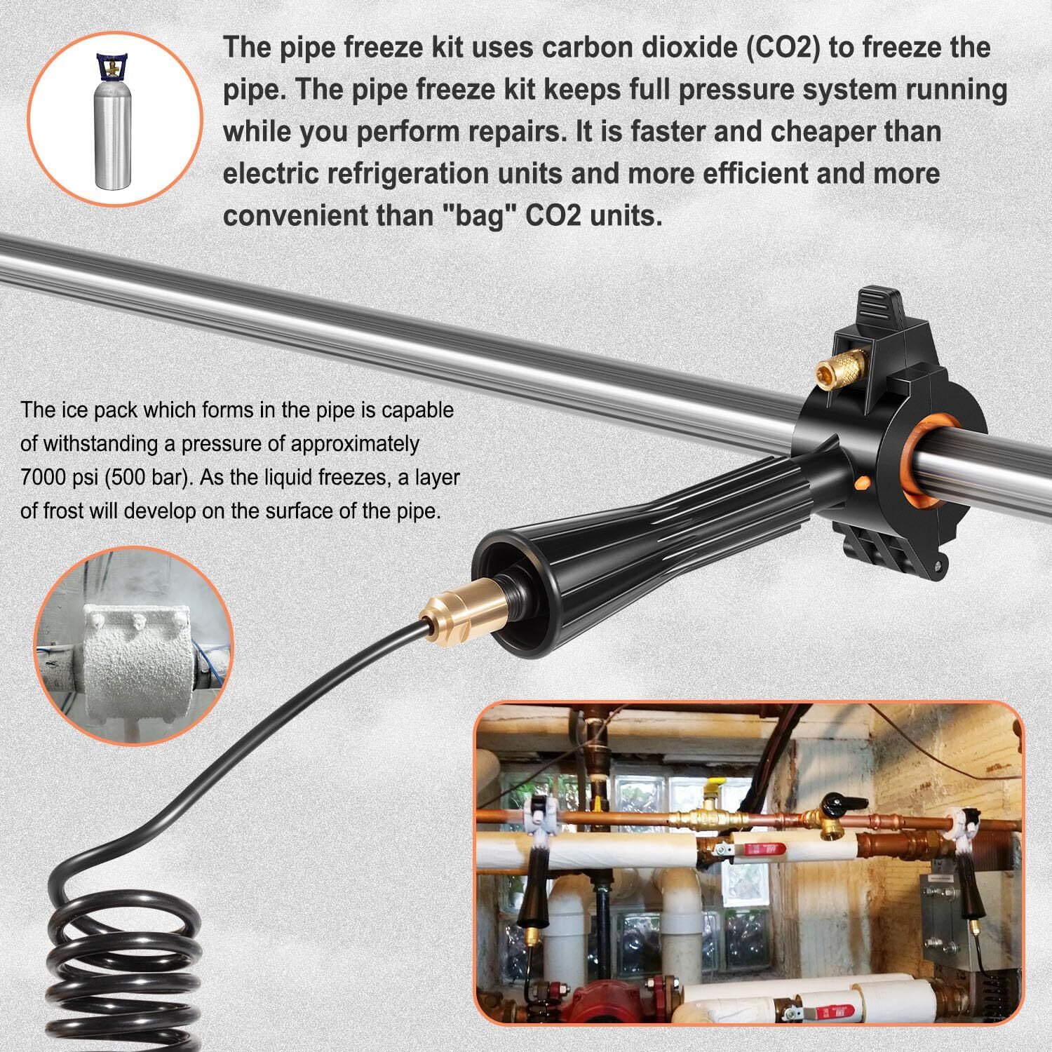 General Pipe Cleaners Cold-Shot Pipe Freeze Kit CST2 Tube Wire Plumbing Freezing