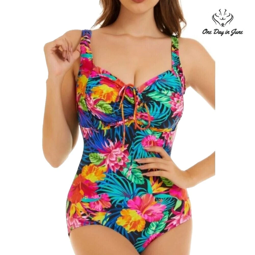 Poliéster Multicolor One Piece roupa de banho para as Mulheres