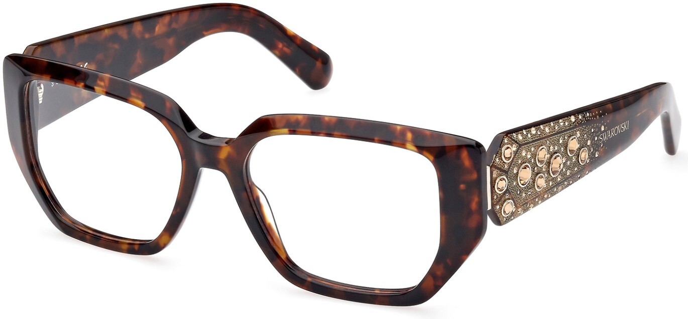 Swarovski SK5467 052 Shiny Tortoise Plastic Optical Eyeglasses Frame 52-16-140 27890₽