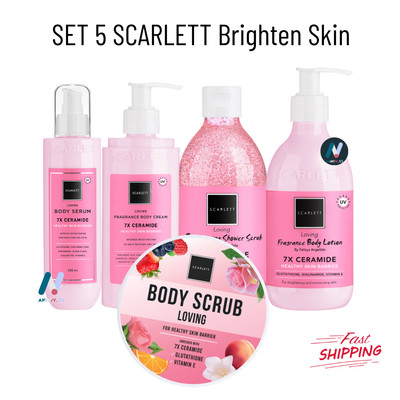 SET5 SCARLETT Loving Brightening Skin Ceramide Shea Aloe Moisture Nourish Skin