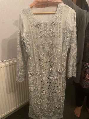 Asiatisch Pakistanisch Partywear Gulaal 3-teiliger Damenanzug Suffuse Khaadi Maria B