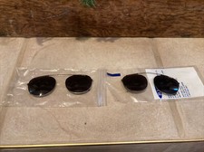 2 Pair Vintage Nautica clip on Sunglasses Black And Gold