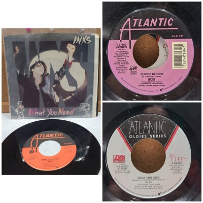INXS 45 rpm 7 inch vinyl lot of 3 What You Need Suicide Blonde This Time #720