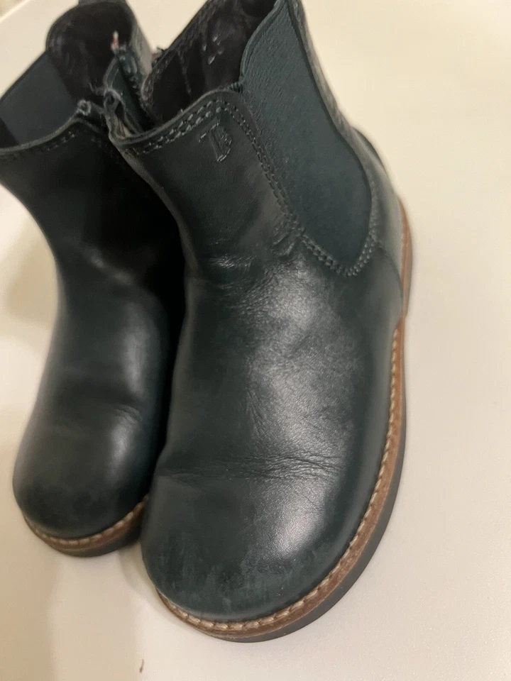 Tod's Junior Girls Green Polacco Ankle Boots Boots SIZE 23 US 7 - Image 3 of 4