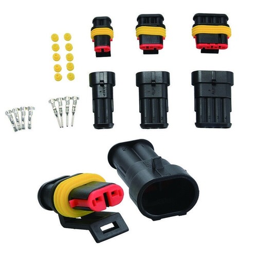 15 Sets Car Waterproof Electrical Wire Automotive Connector 2/3/4Pin Way Plug - Picture 9 of 12