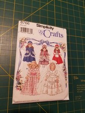 Simplicity Crafts 8766 Doll Clothes 16" 18" Collector Dolls