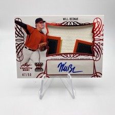 Will Bednar 2021 Leaf Trinity Rookie Card Auto Jersey Patch RPA #/50 Giants