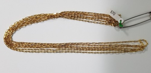Chaîne En Or Jaune 18 Carats - Poids 6.13g - Longueur 60 Cm - Occasion Très Bon état