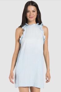sz dahl ruffle washed sleeveless cloth bella stone light dress