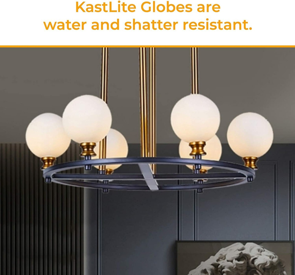Blow Up Globe Globes For Adults KastLite 14" White Acrylic Lamp Post Globe - 5.25" Neckless Opening (Made In USA) 12 Inch Globe Hurricane Lamp Globes - Foto 5