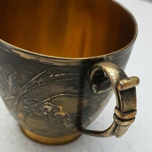 ¿Antiguo francés Christofle plateado? marcado 12 y Copa Cordial Dorada - Imagen 9 de 10