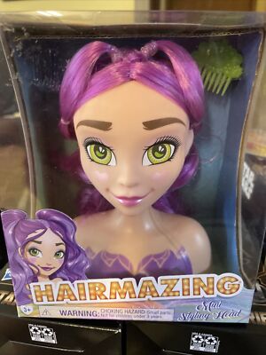 Hairmazing Mini Hair Styling Head - Creative Toy for Ages 3+ TY107-Brand New!