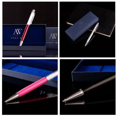 Fashion Swarovski Element Crystal Pens & Anna Wu Collection Gift Cases YOU PICK