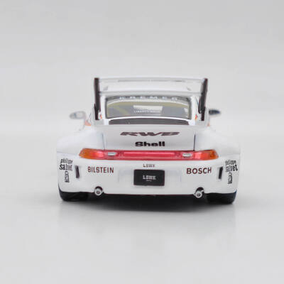 Miniature Porsche rwb 993 lbwk blanc decore