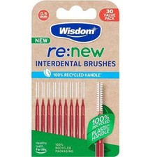 Wisdom re:new 0.5mm Interdental Brushes - Pack Of 30
