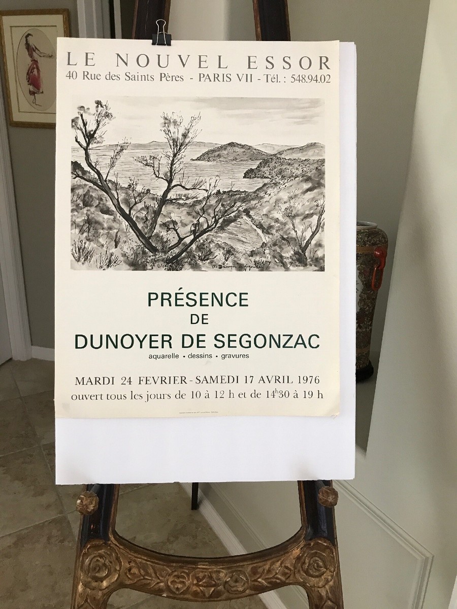 Vintage 1976 Dunoyer de Segonzac French Exhibition Poster Vintage 1976 Dunoyer de Segonzac French Exhibition Poster