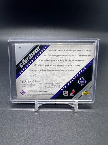 2005-06 Upper Deck Jerseys #JNA Nik Antropov Material JSY Toronto Maple Leafs - Picture 2 of 2
