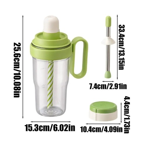 Leakproof Cobbler Shaker with Straw Cup Masher Durable Ice Making Summer - Picture 2 of 15