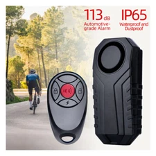 Bike Alarm, Wireless, Anti-Theft, Vibration Motion Detector, 113 dB, Mobile