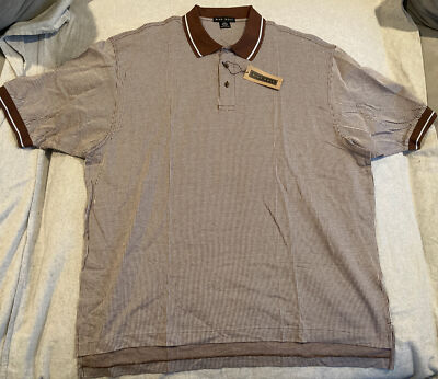 NWT AMAZING Vintage Original NIKE GOLF Brown Checked Golf Polo  XXL