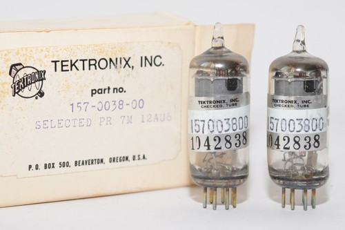 Matched Pair of Tektronix / GE 12AU6A Radio Tube / Pentode / Tube, MIL, NOS - Picture 2 of 4