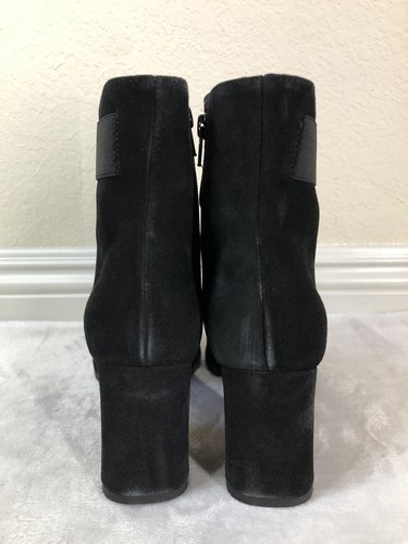André Assous Women's Porter Ankle Boot Suede Heeled Bootie Black US SIZE 8M - Picture 3 of 12