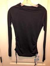 NWT ONeill Women's Sz XS 365 Hybrid Baja Supreme Light Layer Rashguard Top Black