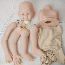 28'' Unpainted Reborn Baby Doll DIY Kit Toddler Blank Mold with Cloth Body Gift