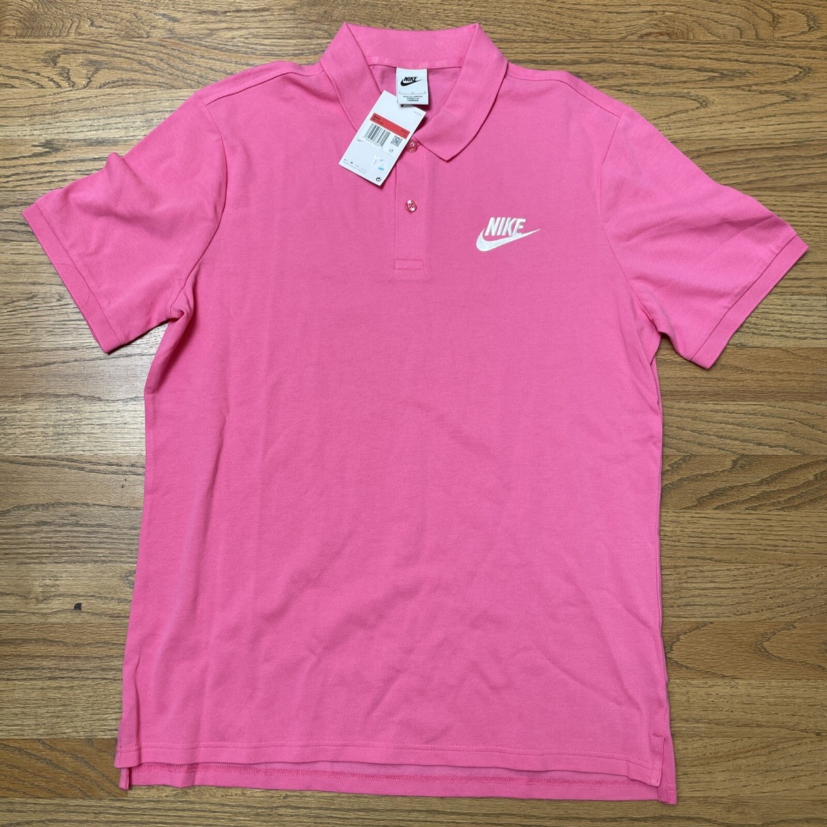 Nike Sportswear Athletic Pink Polo Short Sleeve Golf Tennis Mens