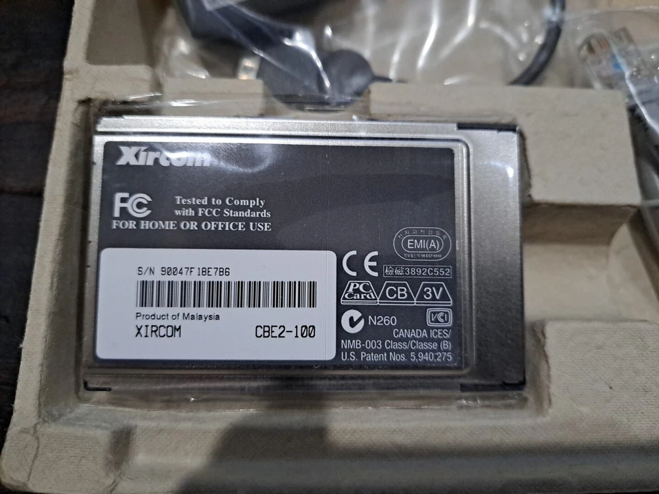 Xircom CardBus Ethernet II 10/100 PCMCIA PC Card #CBE2-100 New Open Box - Image 3 of 4
