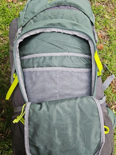 High Sierra Pathway 60 Internal Frame Hiking Backpack Green/Slate 60L, EZ FIT
