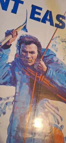 Vintage 1975 THE EIGER SANCTION Movie One Sheet 27X40 Original Poster Eastwood - Picture 10 of 13