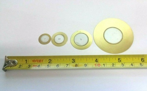 Piezoelectric Ceramic Copper Buzzer Passive Piezo Disc 15mm 20mm 26mm 50mm Gold  - Picture 1 of 1