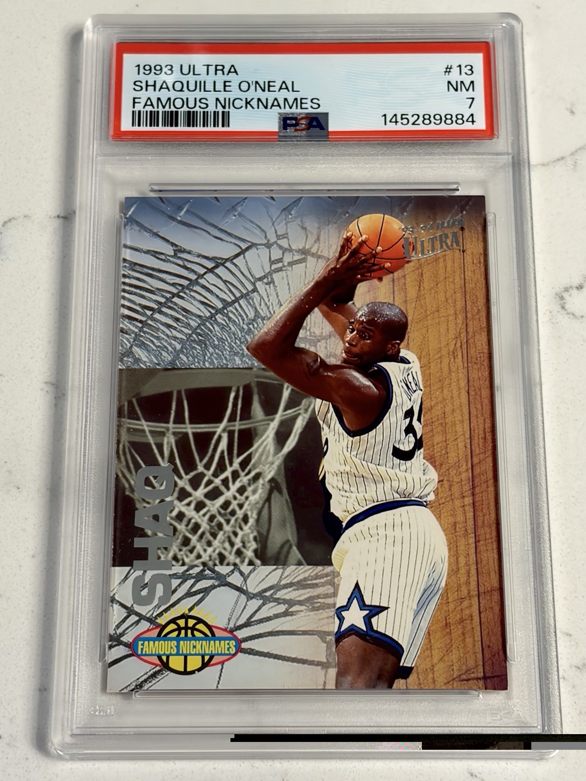 1993-94 Fleer Ultra - Shaquille O’neal - Famous Nicknames - PSA 7