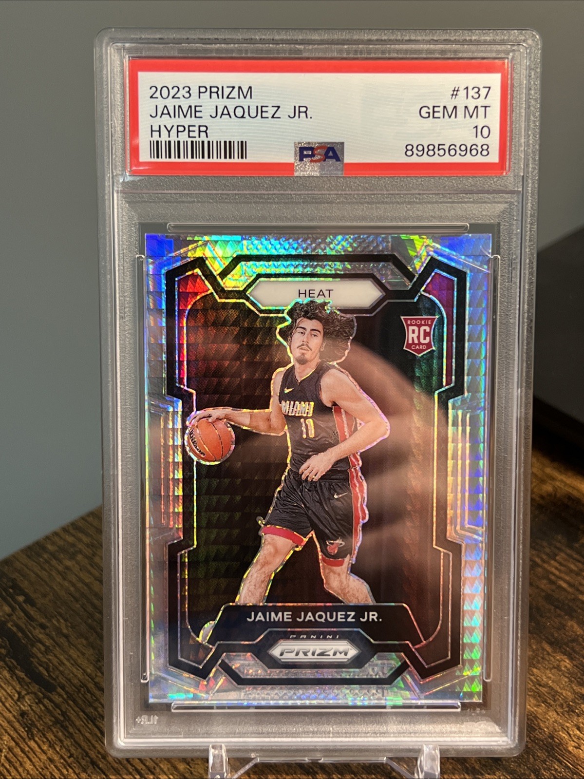 2023 Jaime Jaquez Jr Prizm #137 Hyper PSA 10 RC Miami Heat