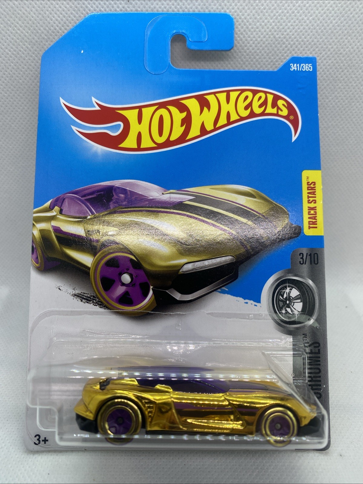 Hot Wheels 2017 #341 Gazella GT 1:64 Super Chromes Track Stars