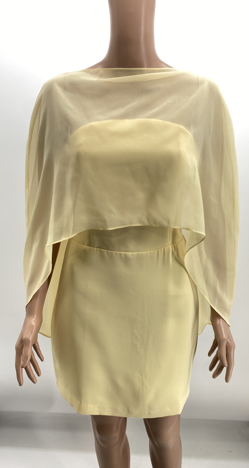 Amanda Uprichard Womens Berkshire Mini Chiffon Dress Size S Cornsilk Yellow