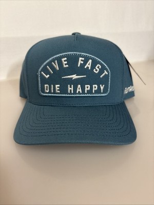 Fasthouse Wired Hat - Live Fast Die Happy - One Size Fits All -  Vintage Blue