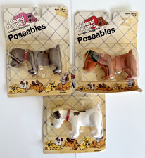 Vintage 1985 Tonka Pound Puppies Poseables Lot of 3 Terrier Bulldog Beagle NIB