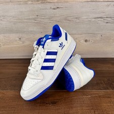 adidas Forum Low CL Mens Size 9.5 Core White Royal Blue IH7829