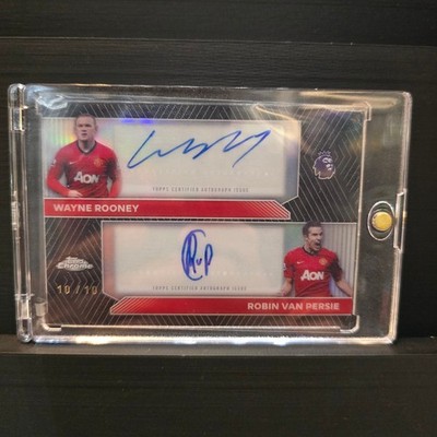 2025-26 Topps Chrome Dual Autograph Black Wayne Rooney / Robin van Persie 10/10