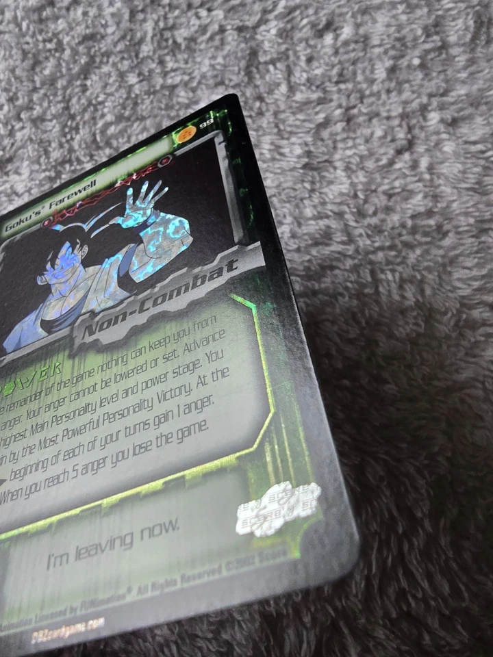 DBZ Dragon Ball Z FOIL Goku's Farewell 99 CCG Unlimited Cell Games Saga MP - Image 3 of 4